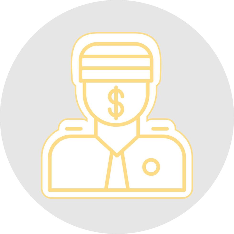 Bribe Line Sticker Multicolor Icon vector