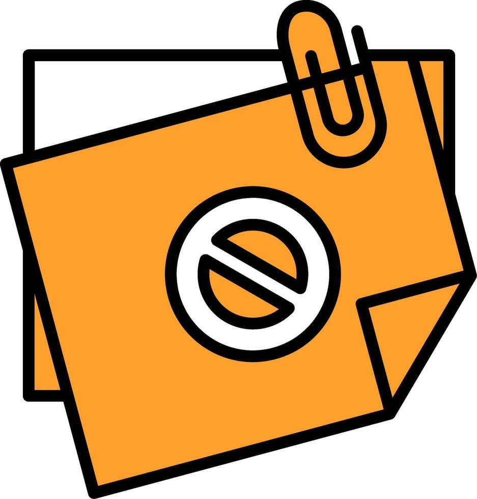 Sticky Notes Ban Vecto Icon vector