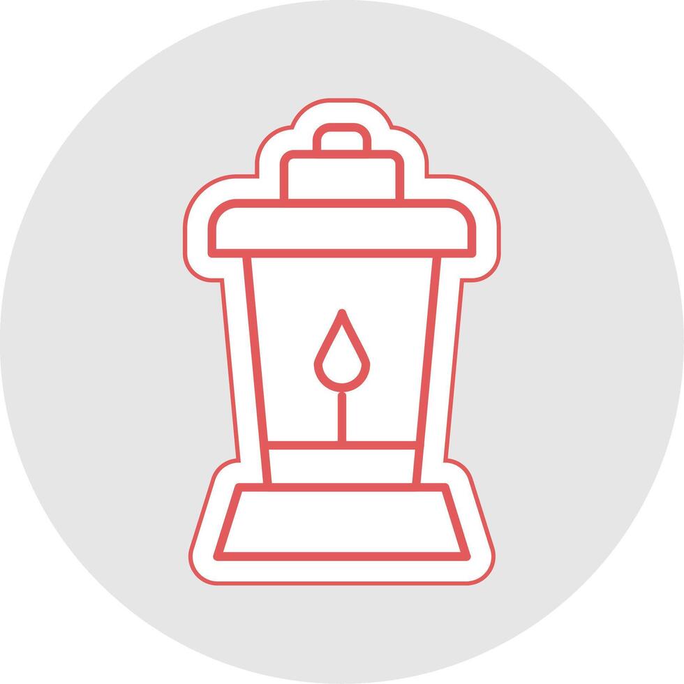 Lantern Line Sticker Multicolor Icon vector