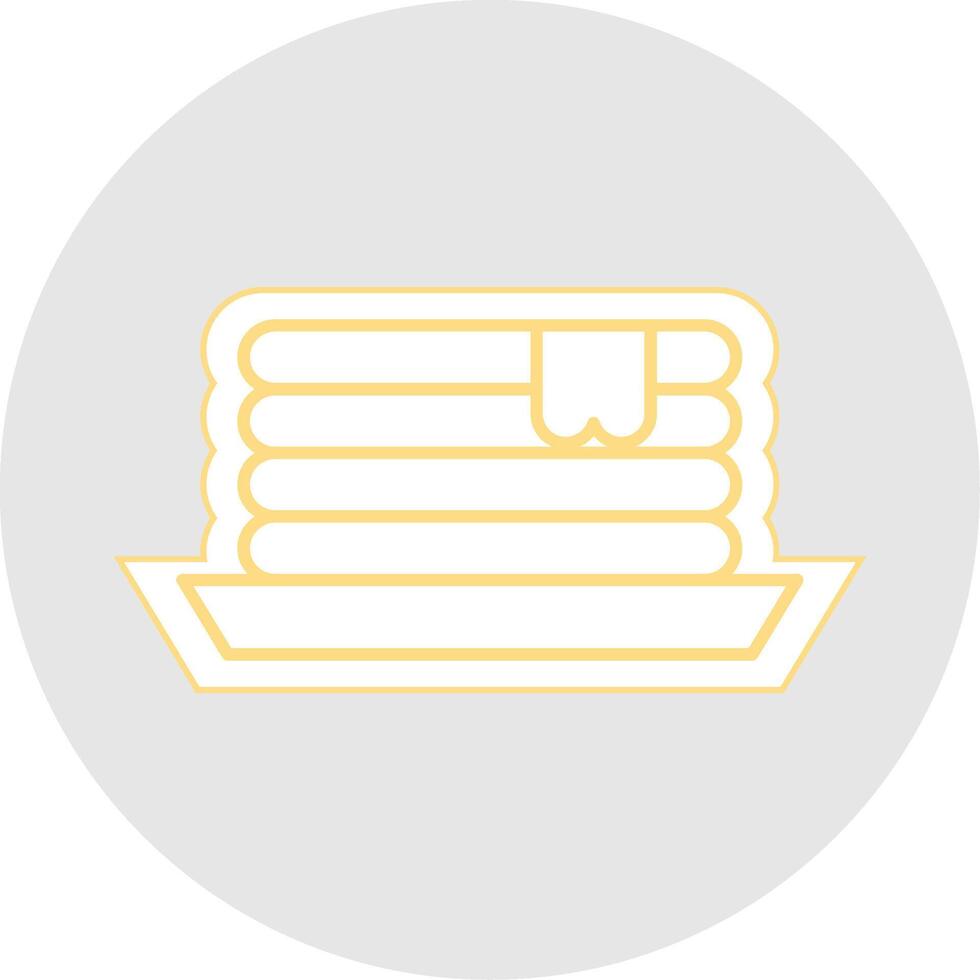 Pancake Line Sticker Multicolor Icon vector