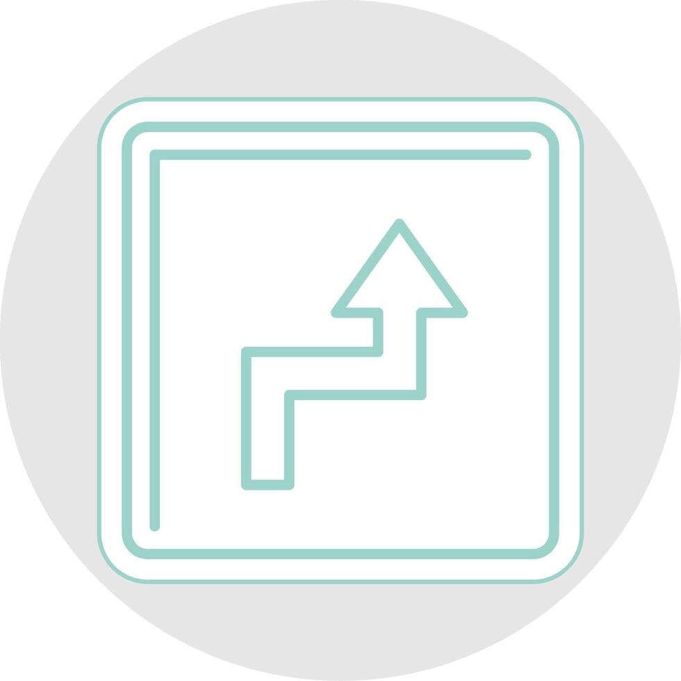 Zigzag Arrow Line Sticker Multicolor Icon vector