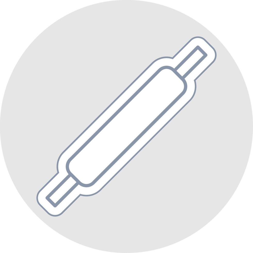 Rolling Pins Line Sticker Multicolor Icon vector