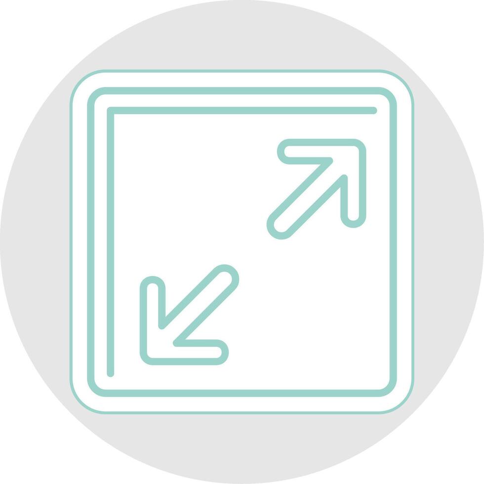 Resize Line Sticker Multicolor Icon vector