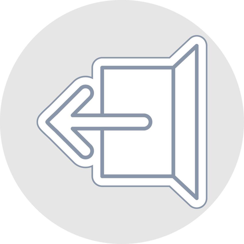 Logout Line Sticker Multicolor Icon vector