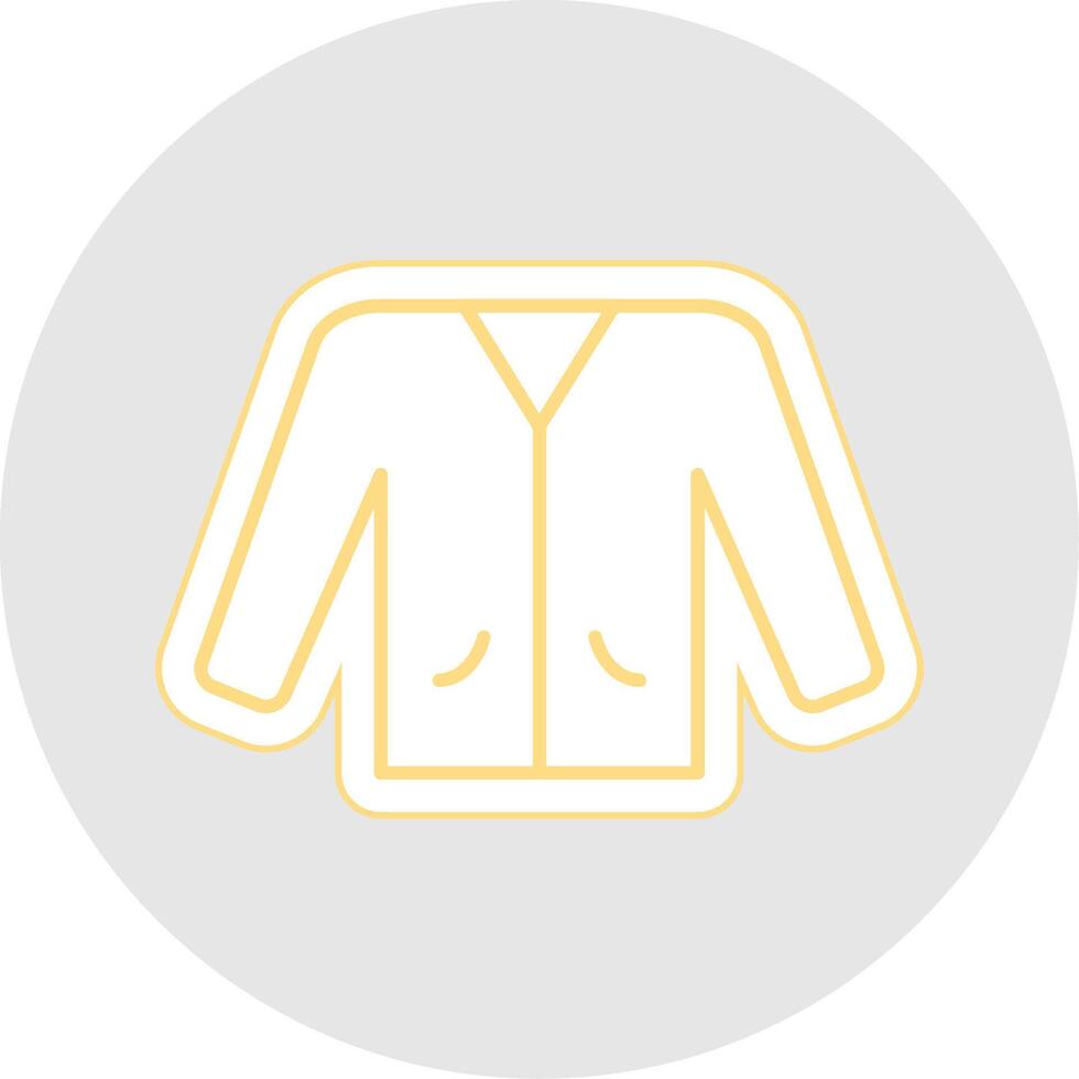 Jacket Line Sticker Multicolor Icon vector