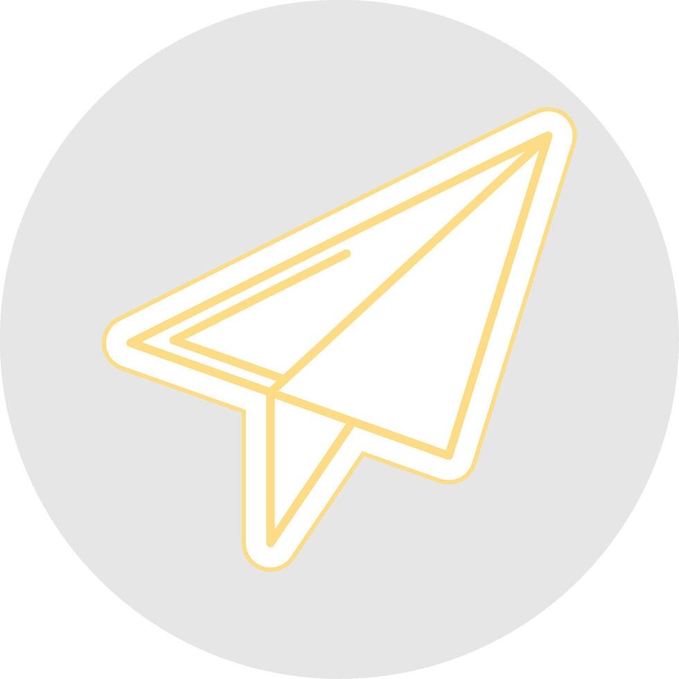 Paper Plane Line Sticker Multicolor Icon vector