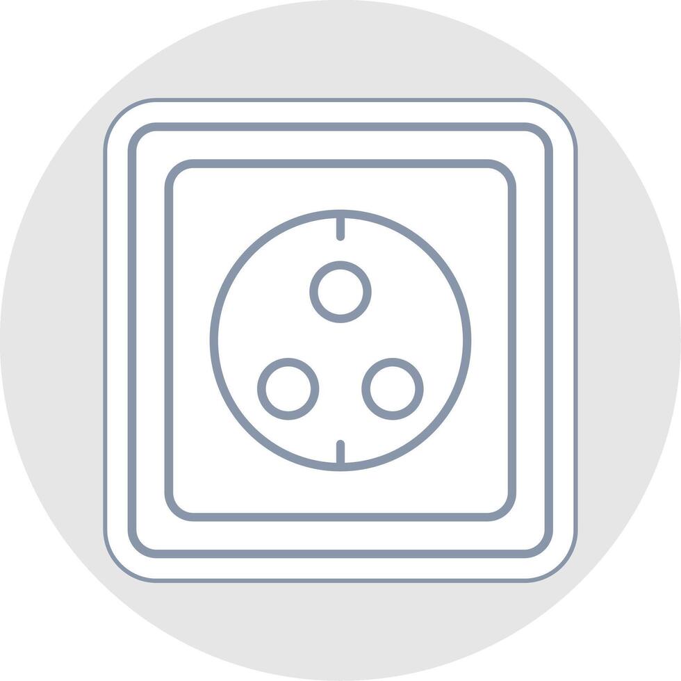 Wall Socket Line Sticker Multicolor Icon vector