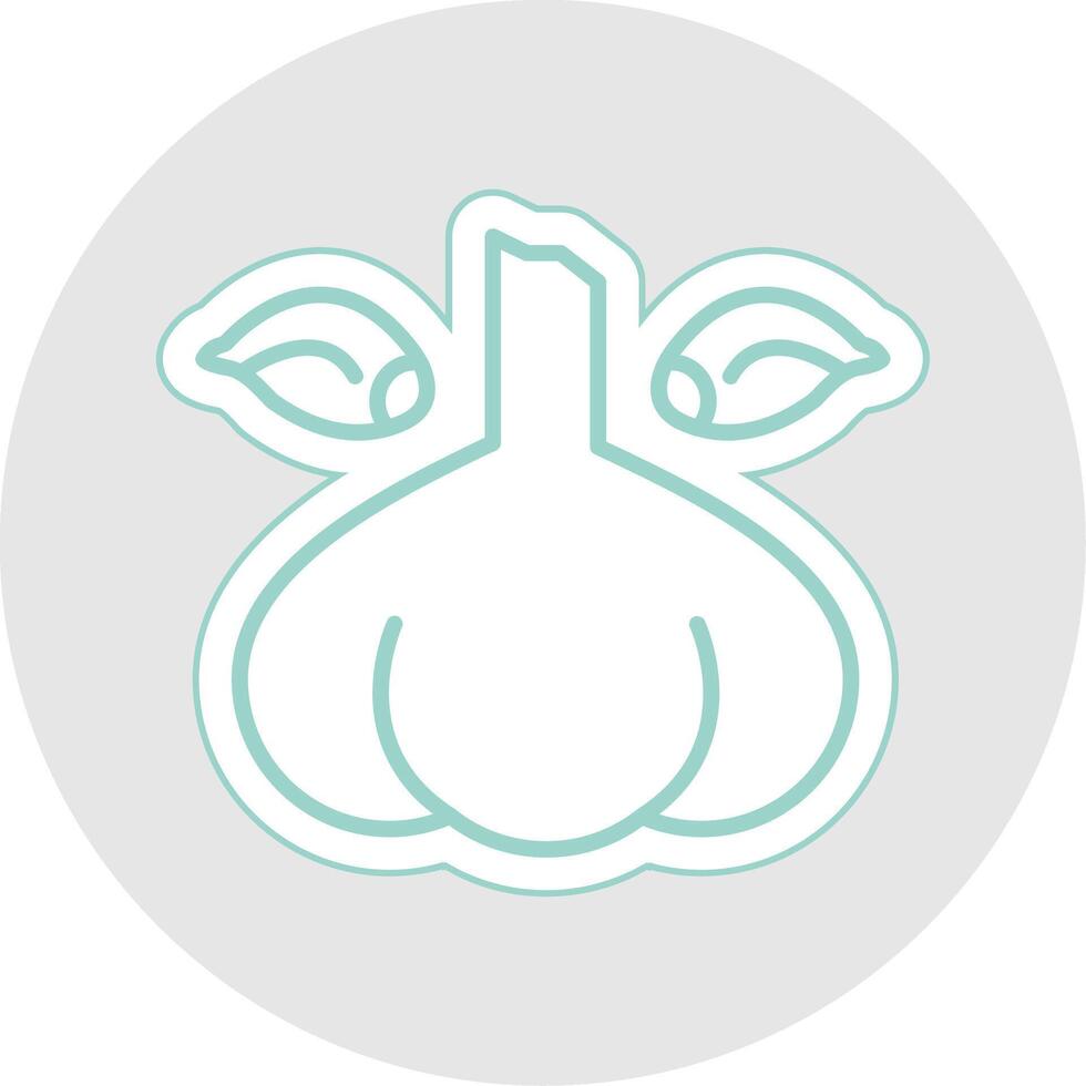 Garlic Line Sticker Multicolor Icon vector