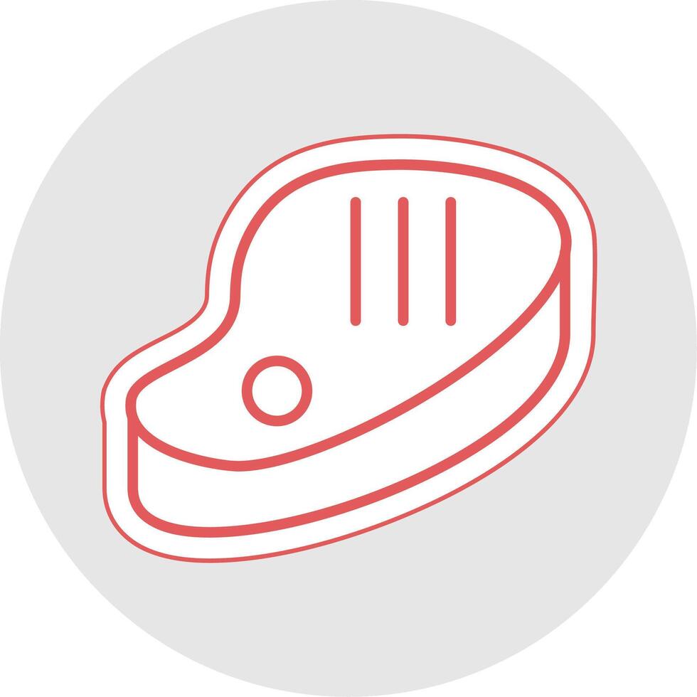 Meat Line Sticker Multicolor Icon vector