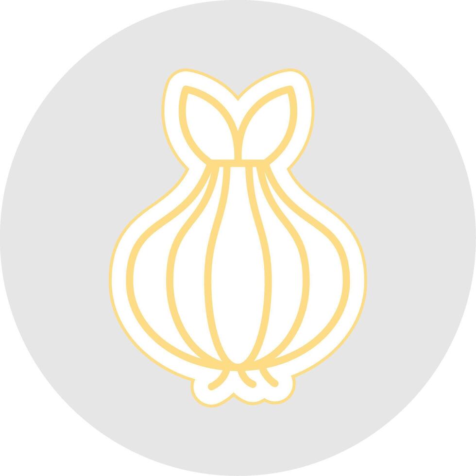 Onion Line Sticker Multicolor Icon vector