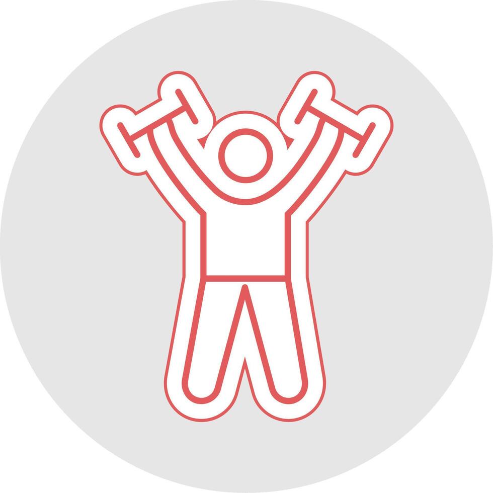 Exercise Line Sticker Multicolor Icon vector