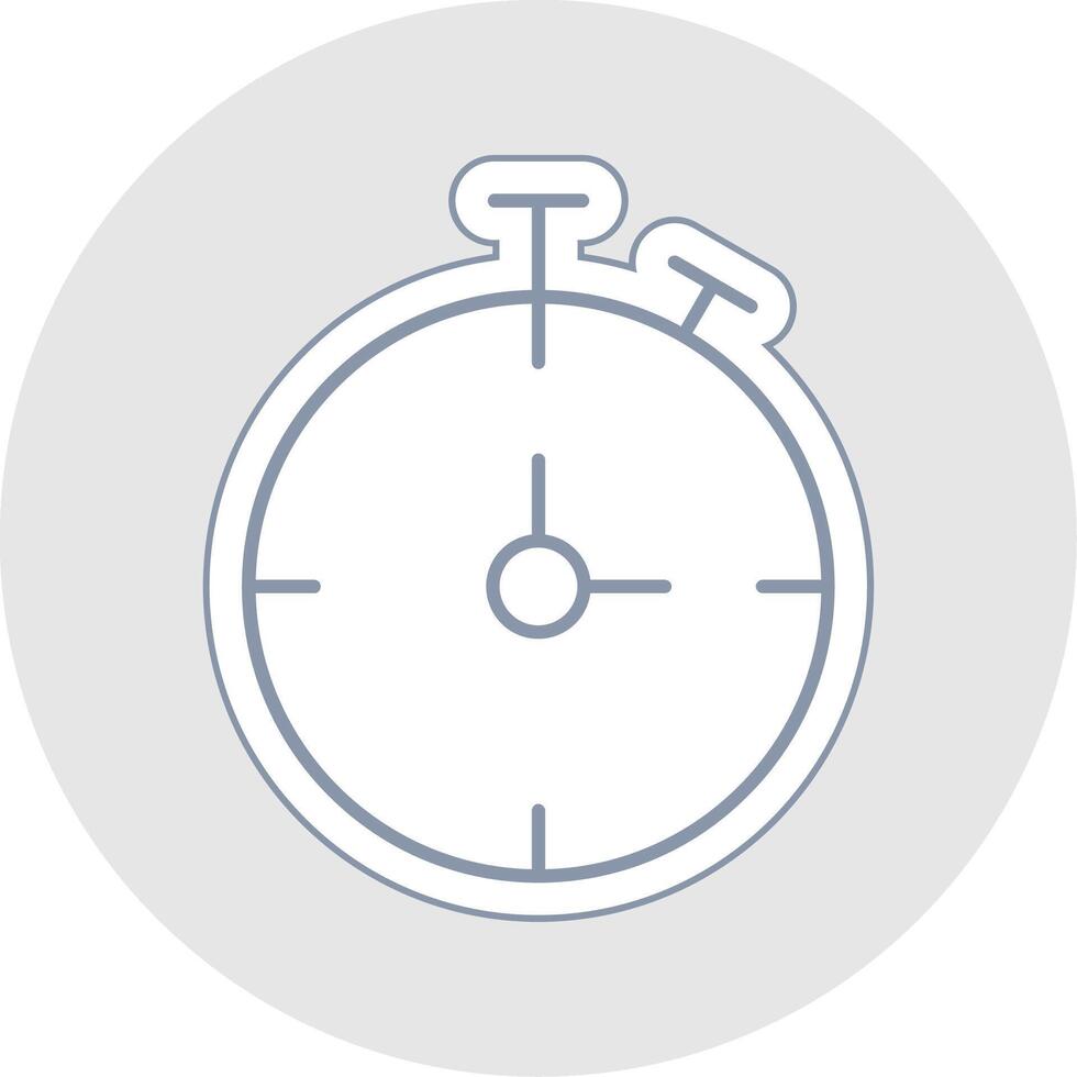 Chronometer Line Sticker Multicolor Icon vector