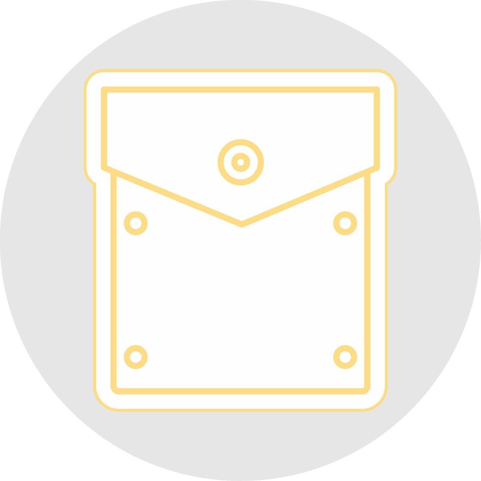 Pocket Square Line Sticker Multicolor Icon vector