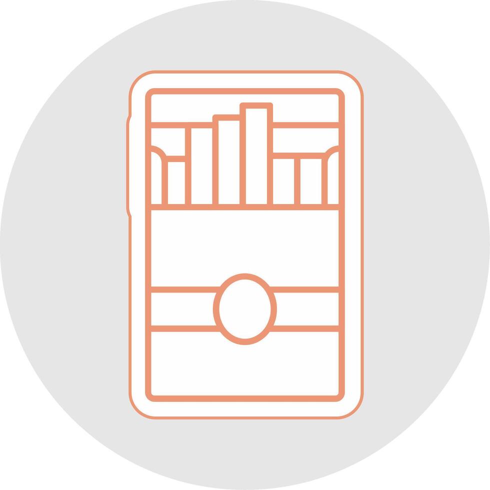 Cigarette Pack Line Sticker Multicolor Icon vector