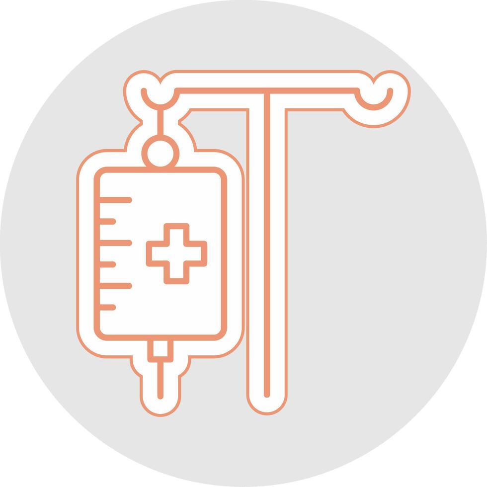 Medical Drip Line Sticker Multicolor Icon vector