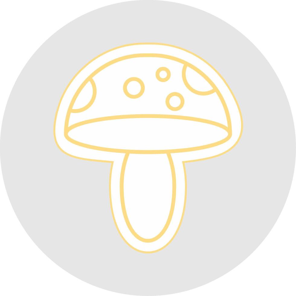 Mushroom Line Sticker Multicolor Icon vector