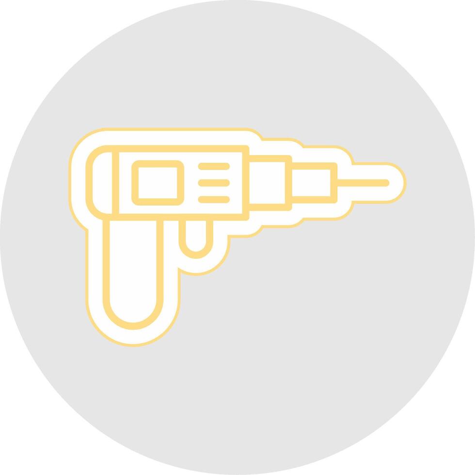 Drilling Machine Line Sticker Multicolor Icon vector