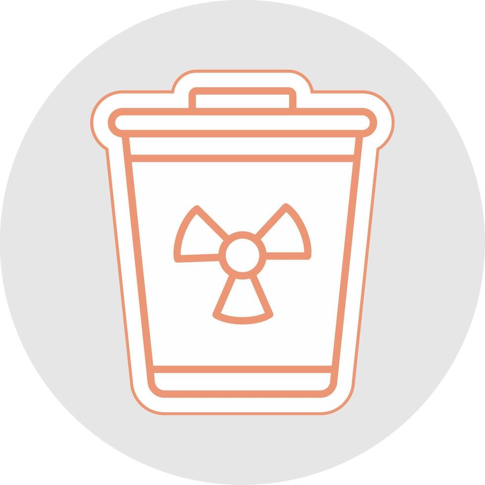 Toxic Waste Line Sticker Multicolor Icon vector