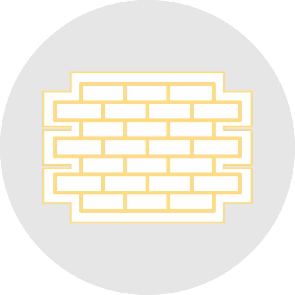 Brick Wall Line Sticker Multicolor Icon vector