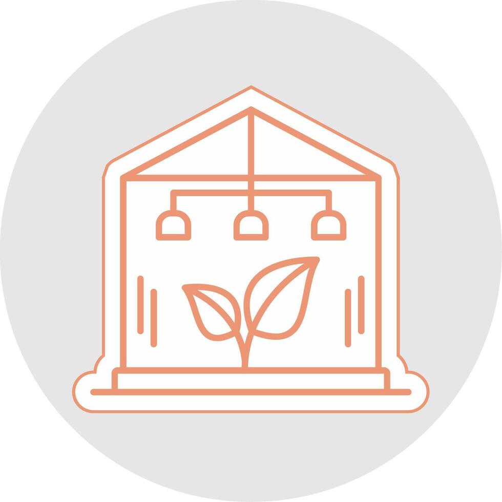 Greenhouse Line Sticker Multicolor Icon vector