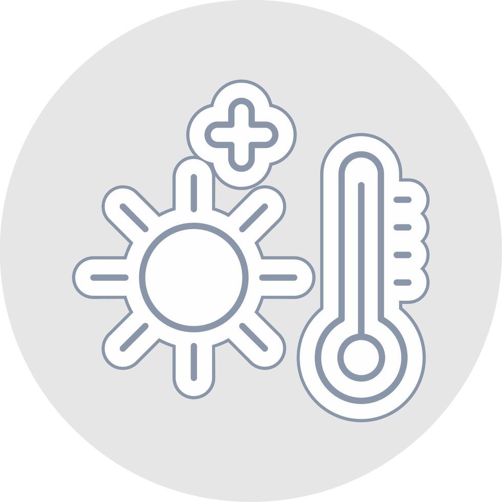 Heat Wave Line Sticker Multicolor Icon vector