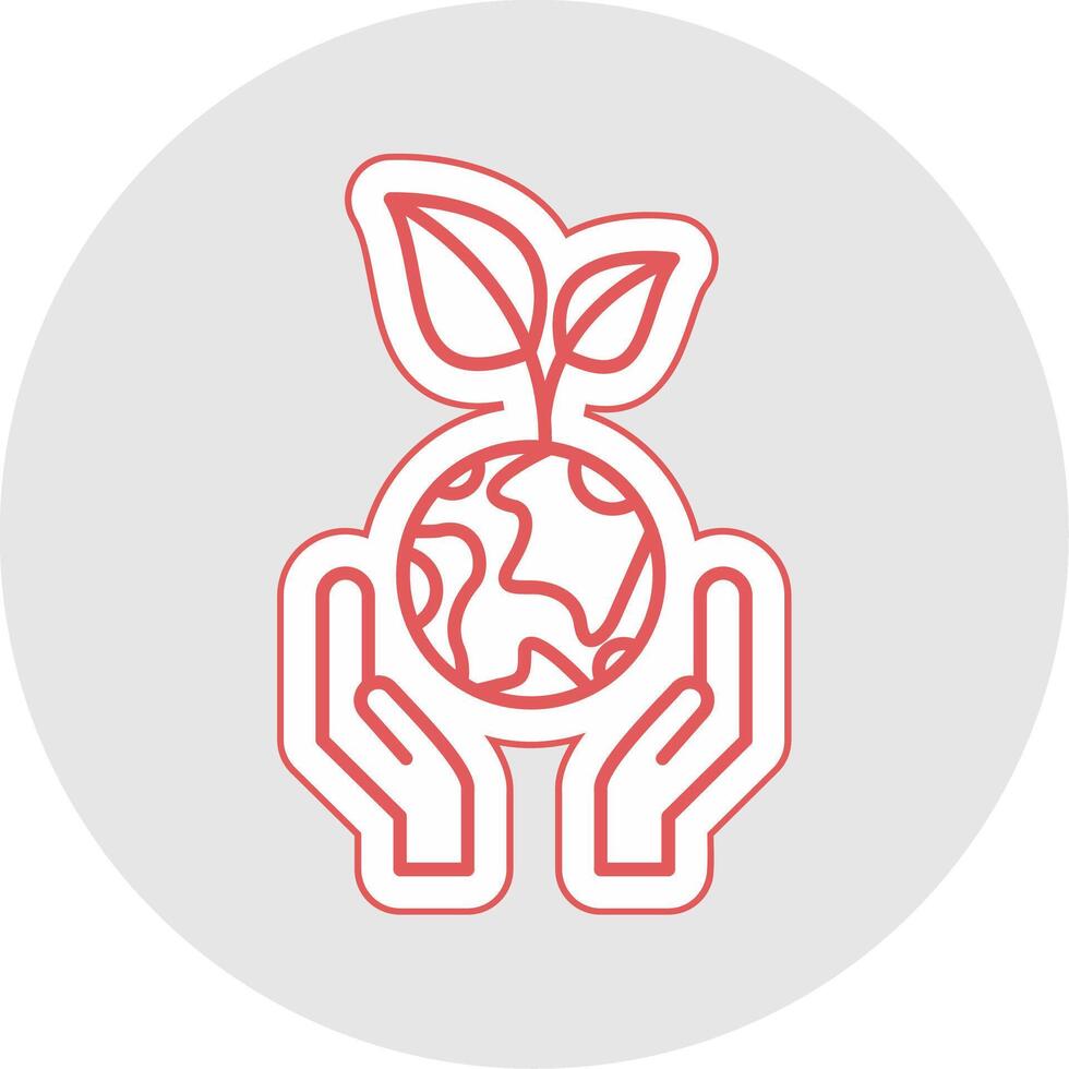 Sustainable Development Line Sticker Multicolor Icon vector