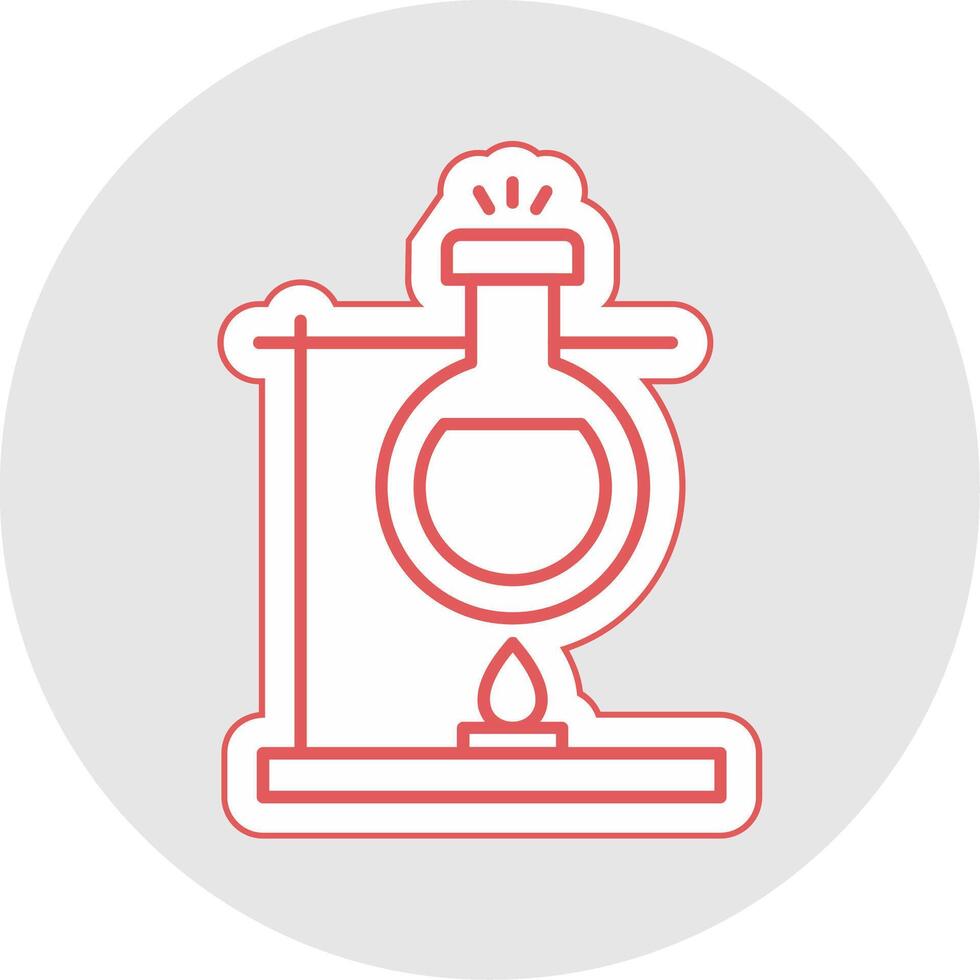 Bunsen Burner Line Sticker Multicolor Icon vector