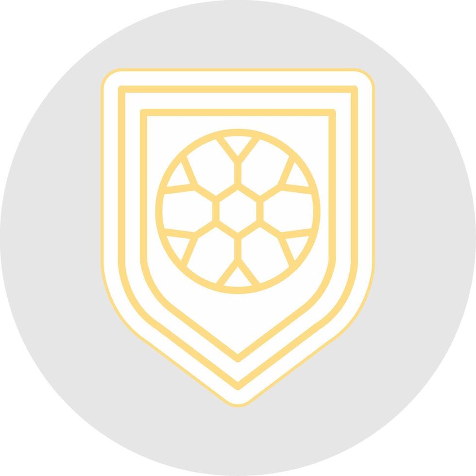 Football Badge Line Sticker Multicolor Icon vector