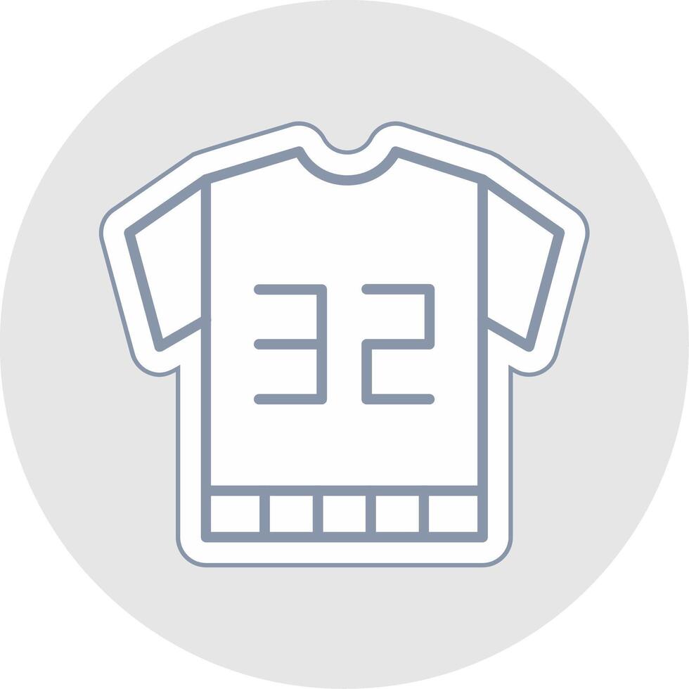 Football Jersey Line Sticker Multicolor Icon vector
