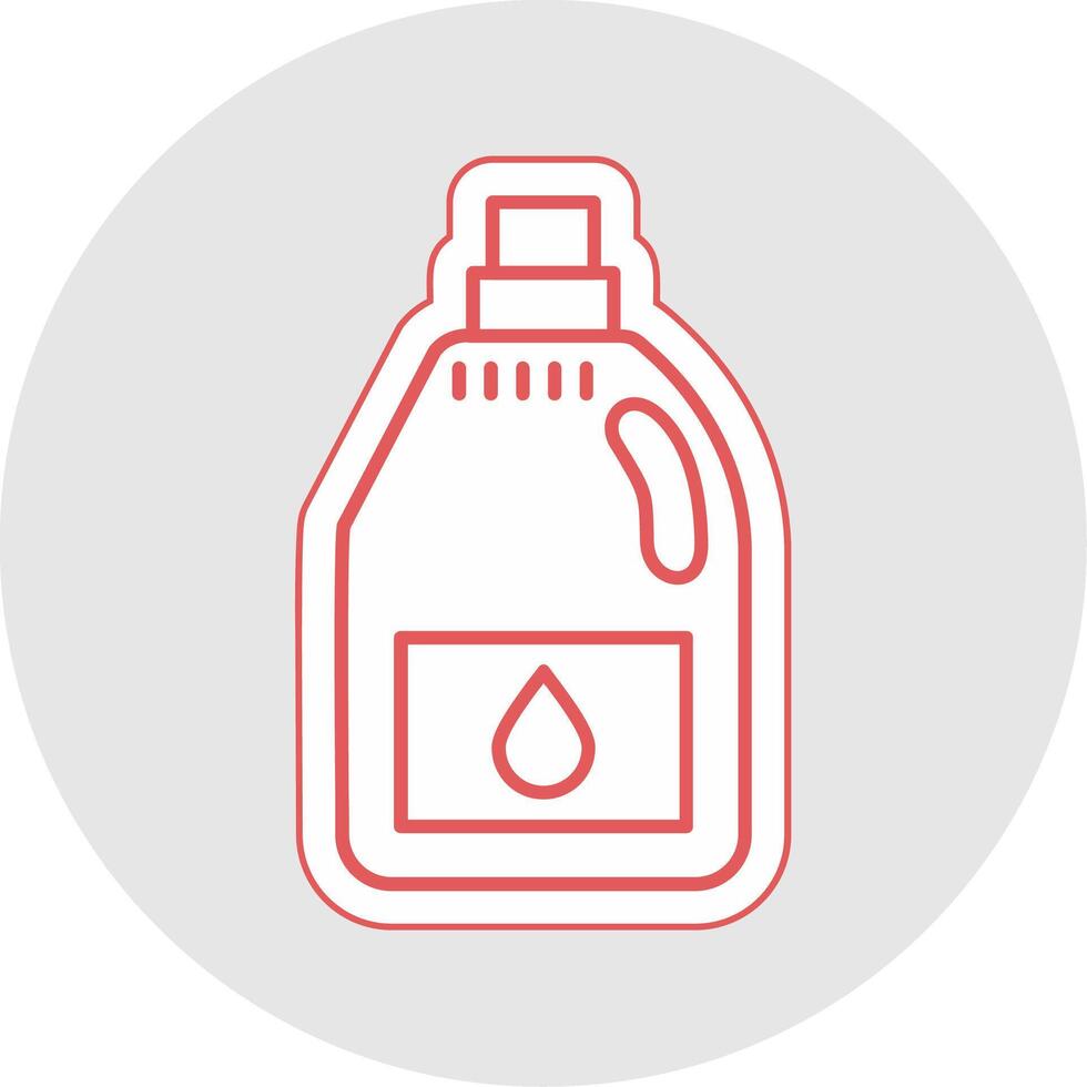 Detergent Line Sticker Multicolor Icon vector