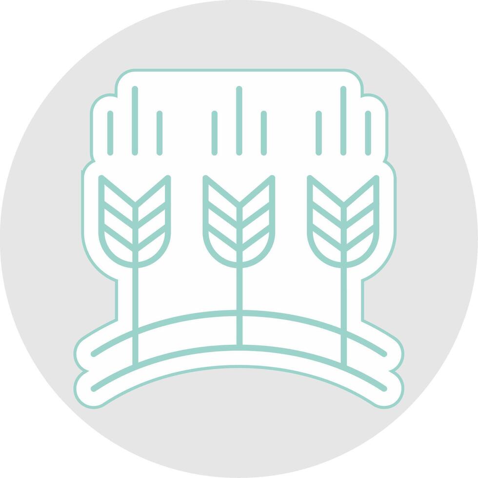 Wheat Line Sticker Multicolor Icon vector