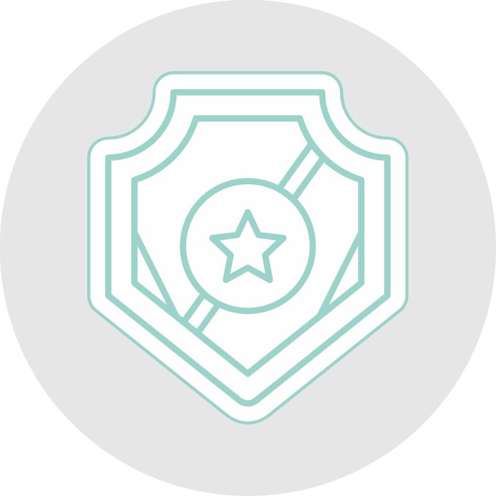 Police Badge Line Sticker Multicolor Icon vector