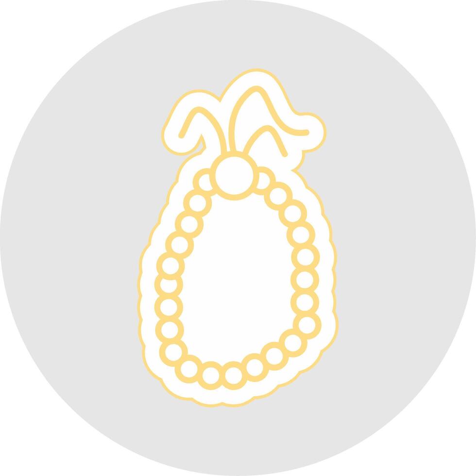 Prayer Beads Line Sticker Multicolor Icon vector