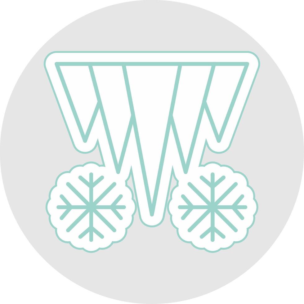 Icicle Line Sticker Multicolor Icon vector