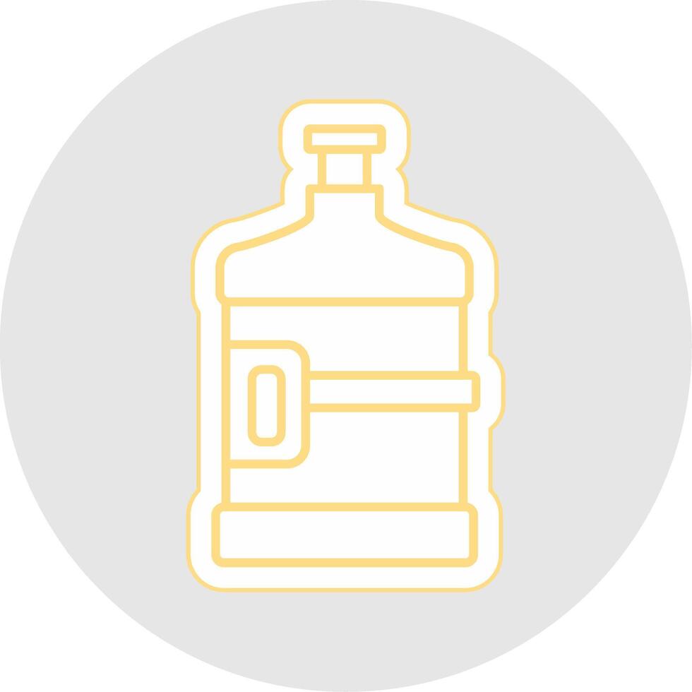 Water Flask Line Sticker Multicolor Icon vector