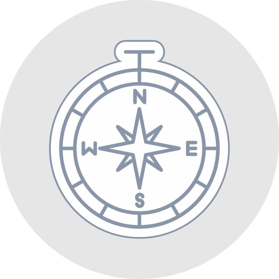 Compass Line Sticker Multicolor Icon vector