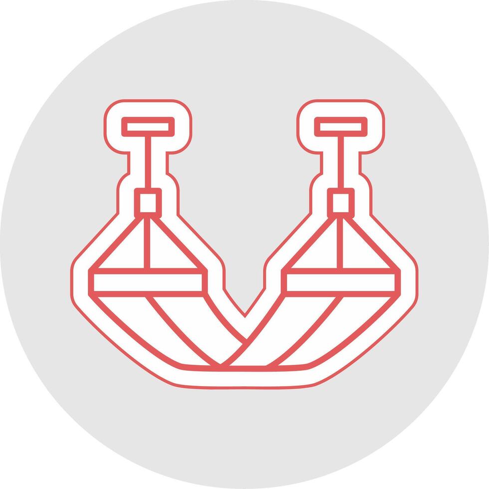 Hammock Line Sticker Multicolor Icon vector