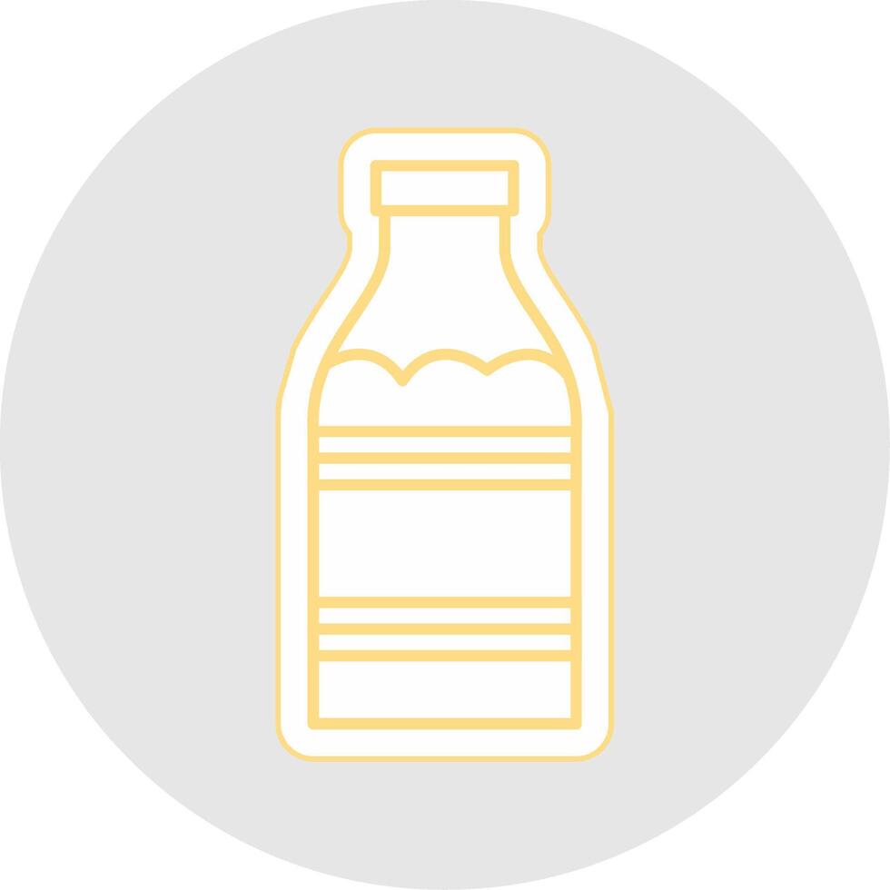 Milk Bottle Line Sticker Multicolor Icon vector