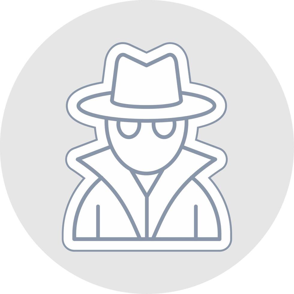 Criminal Line Sticker Multicolor Icon vector