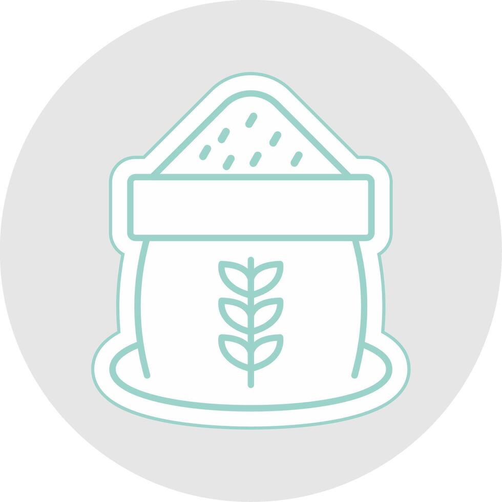 Grain Line Sticker Multicolor Icon vector
