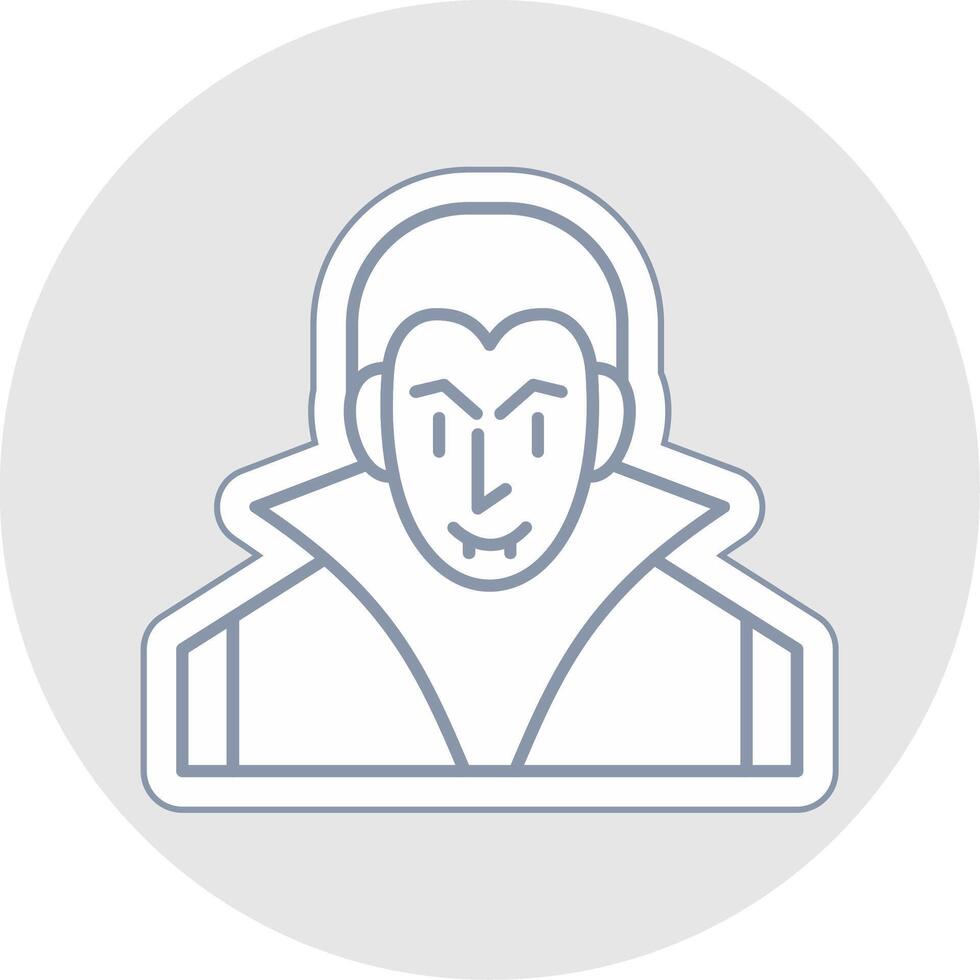 Evil Line Sticker Multicolor Icon vector