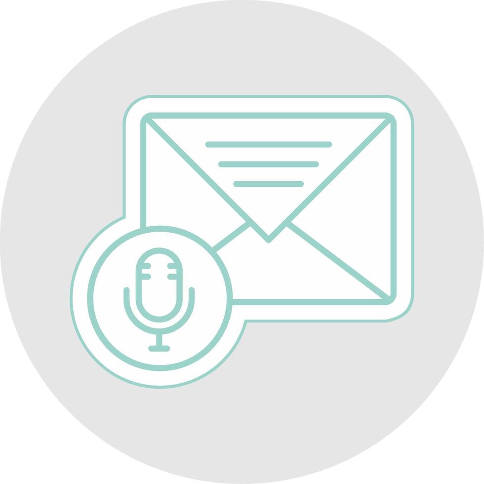 Audio Message Line Sticker Multicolor Icon vector