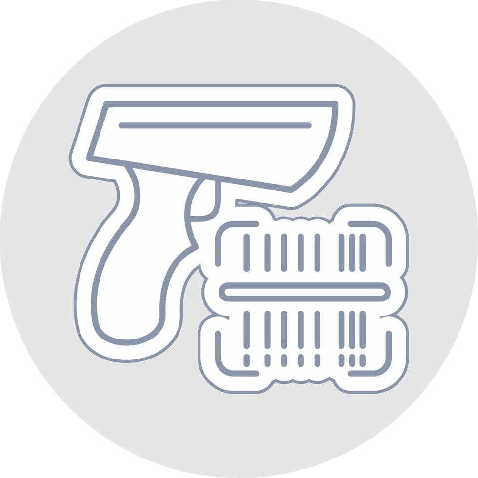 Barcode Line Sticker Multicolor Icon vector