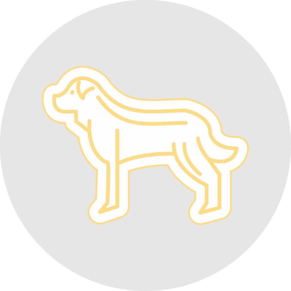 Dog Line Sticker Multicolor Icon vector