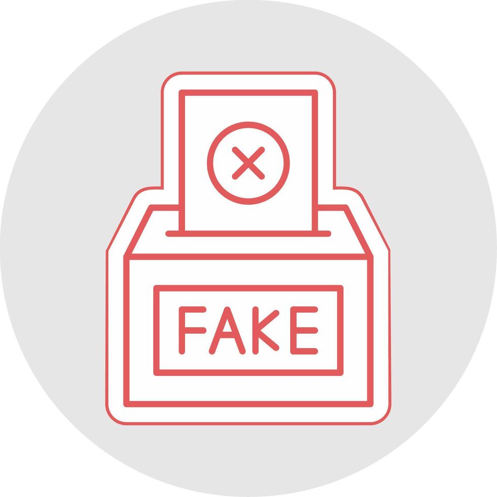 Fake Line Sticker Multicolor Icon vector