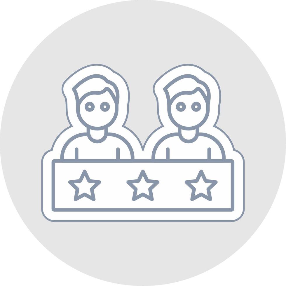 Candidates Line Sticker Multicolor Icon vector