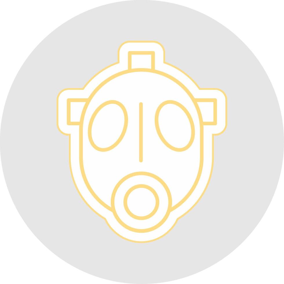 Gas Mask Line Sticker Multicolor Icon vector