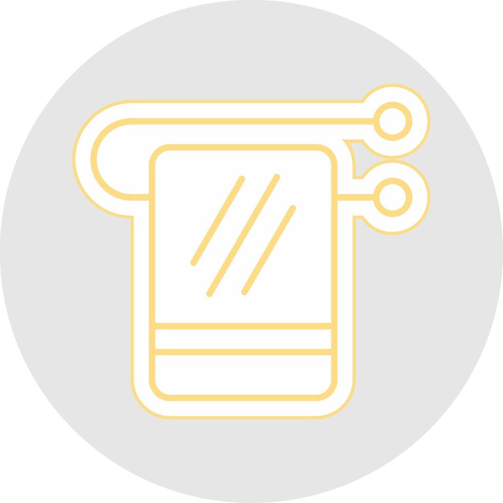 Towel Rack Line Sticker Multicolor Icon vector