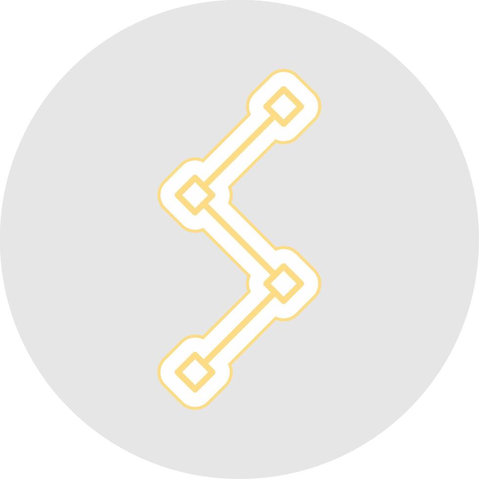 Path Line Sticker Multicolor Icon vector