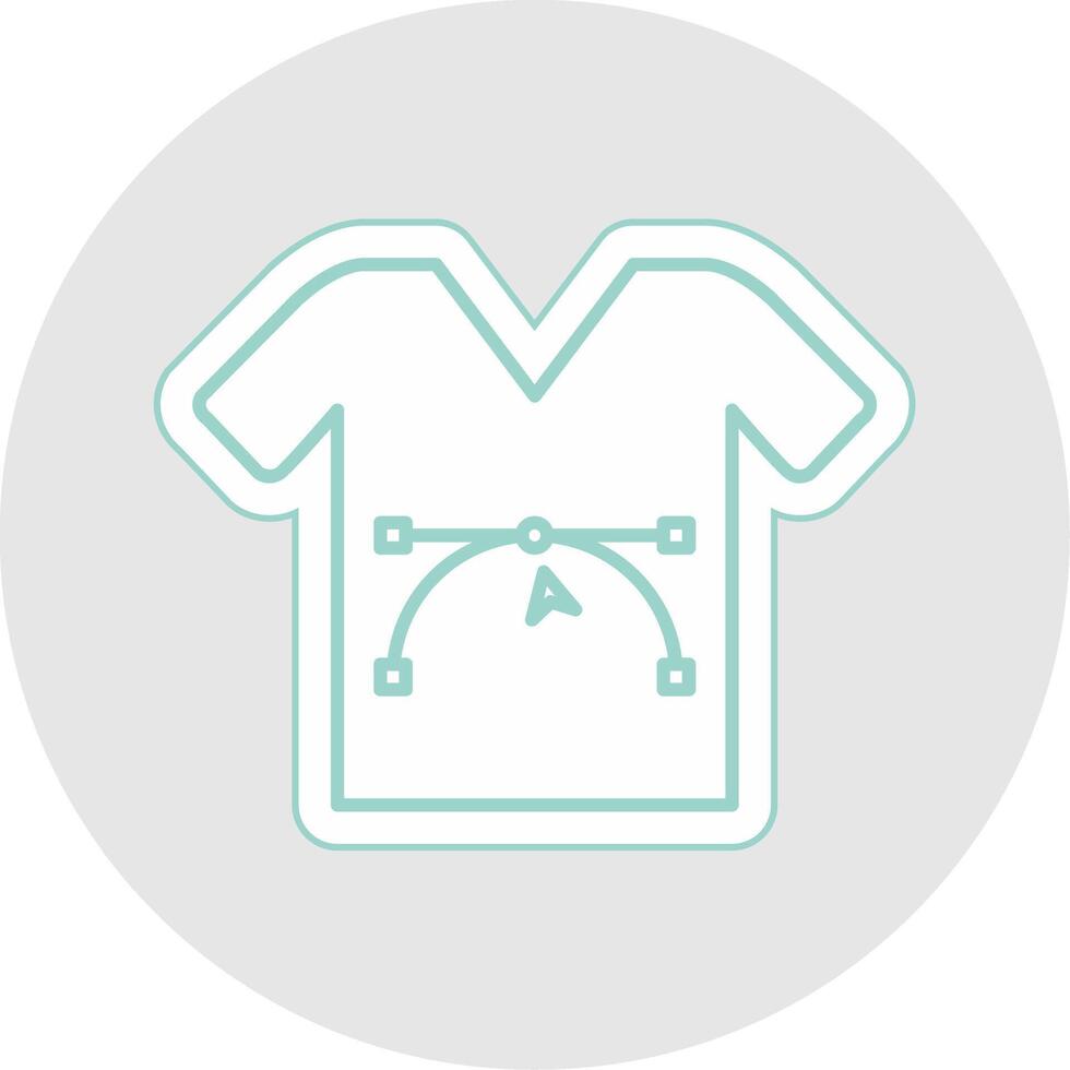 Shirt Design Line Sticker Multicolor Icon vector